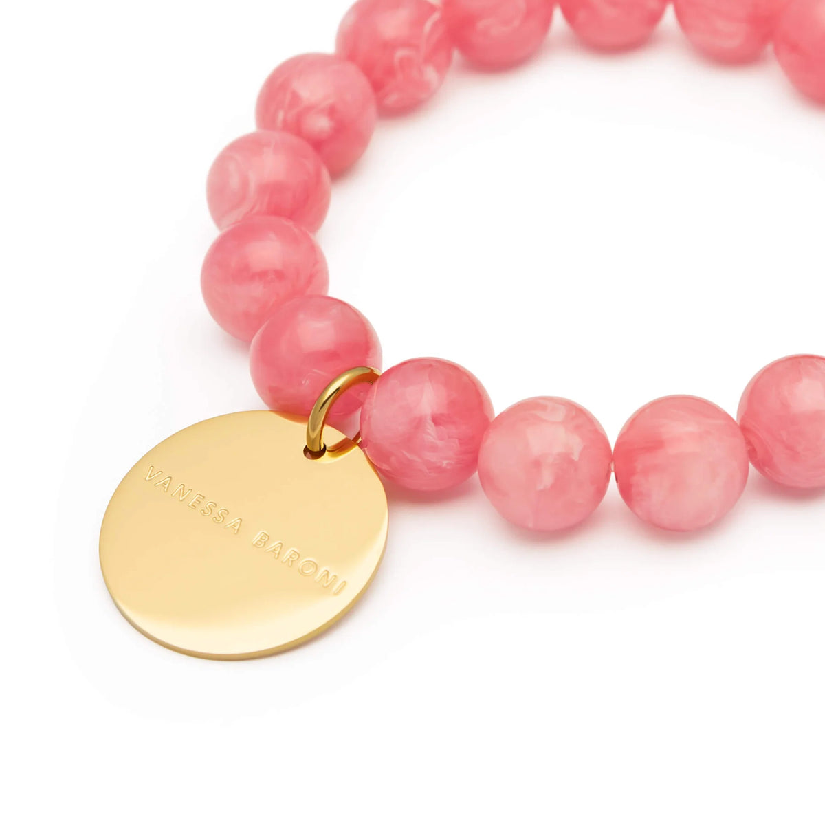 MINI BEADS FLEX BRACELET in Watermelon Marble by Vanessa Baroni