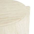 VENUS REVOLVE SIDE TABLE in Natural Travertine by GlobeWest at Darling & Domain