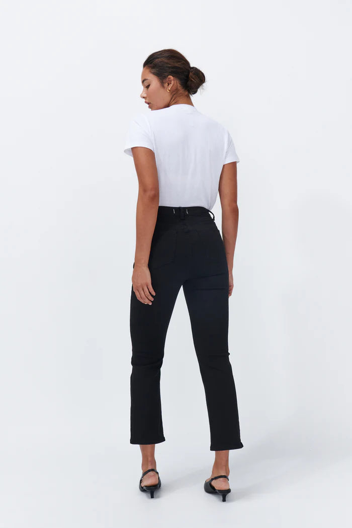 VACAY JEAN HEMMED in Black from Kireina