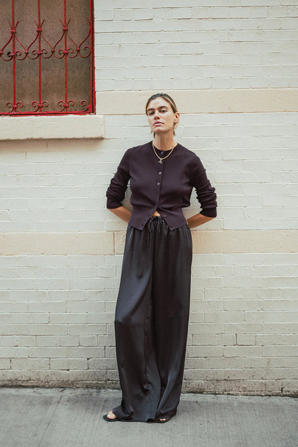 VICTORIA KNIT CARDIGAN | Chocolate