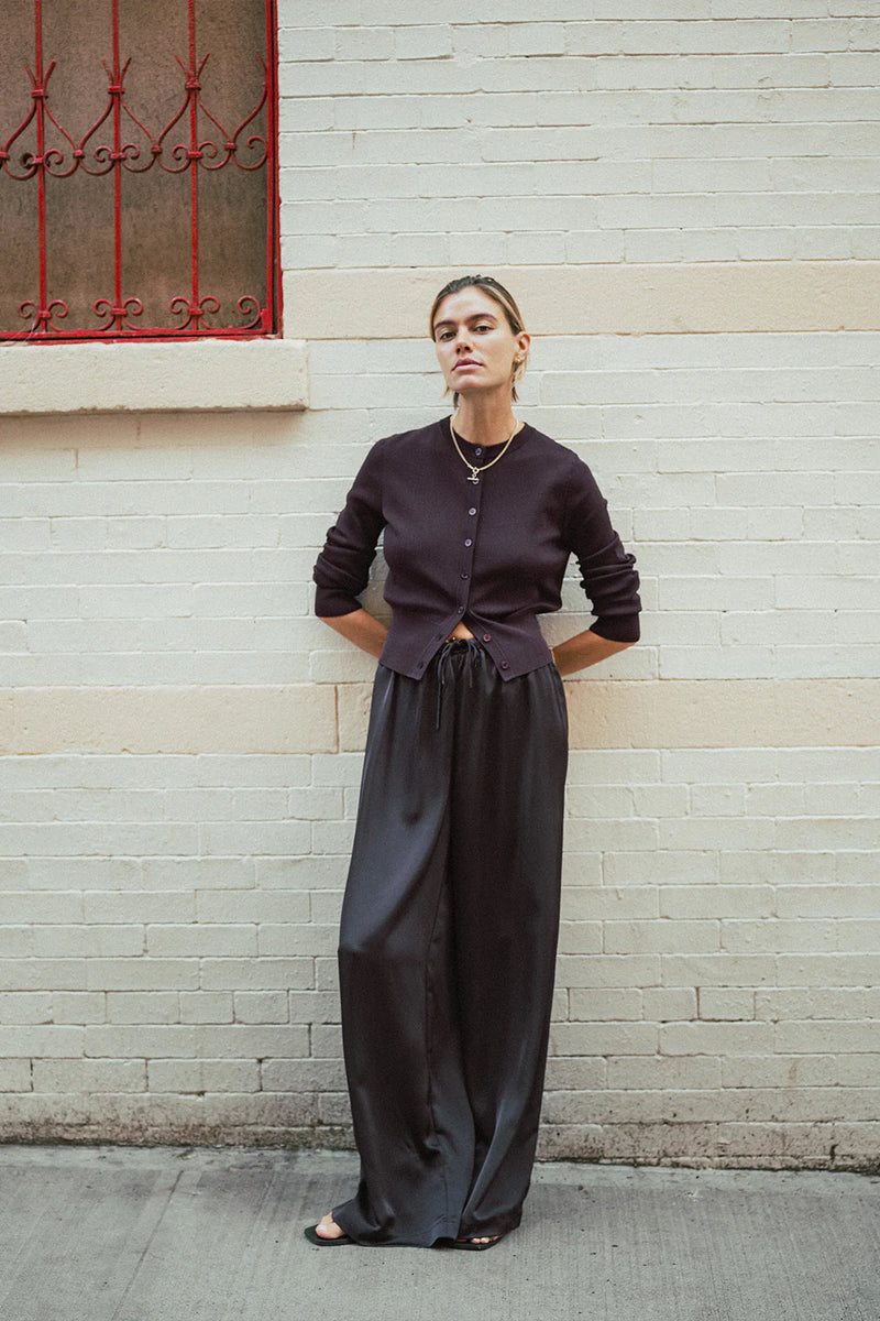 VICTORIA KNIT CARDIGAN | Chocolate