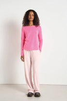 SONOMA LONG SLEEVE TEE SON31G in Fluro Acid Pink by American Vintage