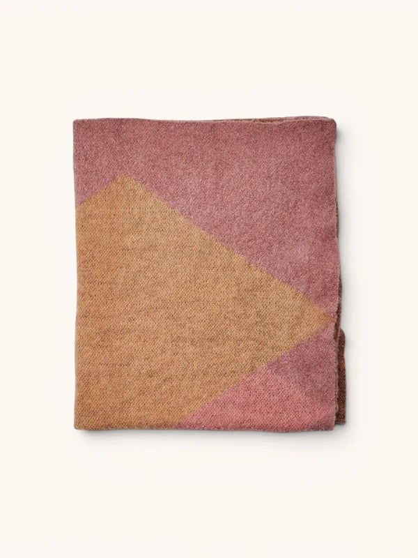 MOHAIR GEOMETRIC THROW in Pink from Bonnie and Neil