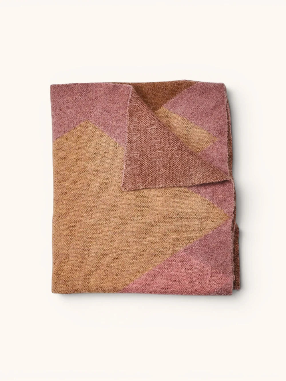 MOHAIR GEOMETRIC THROW in Pink from Bonnie and Neil