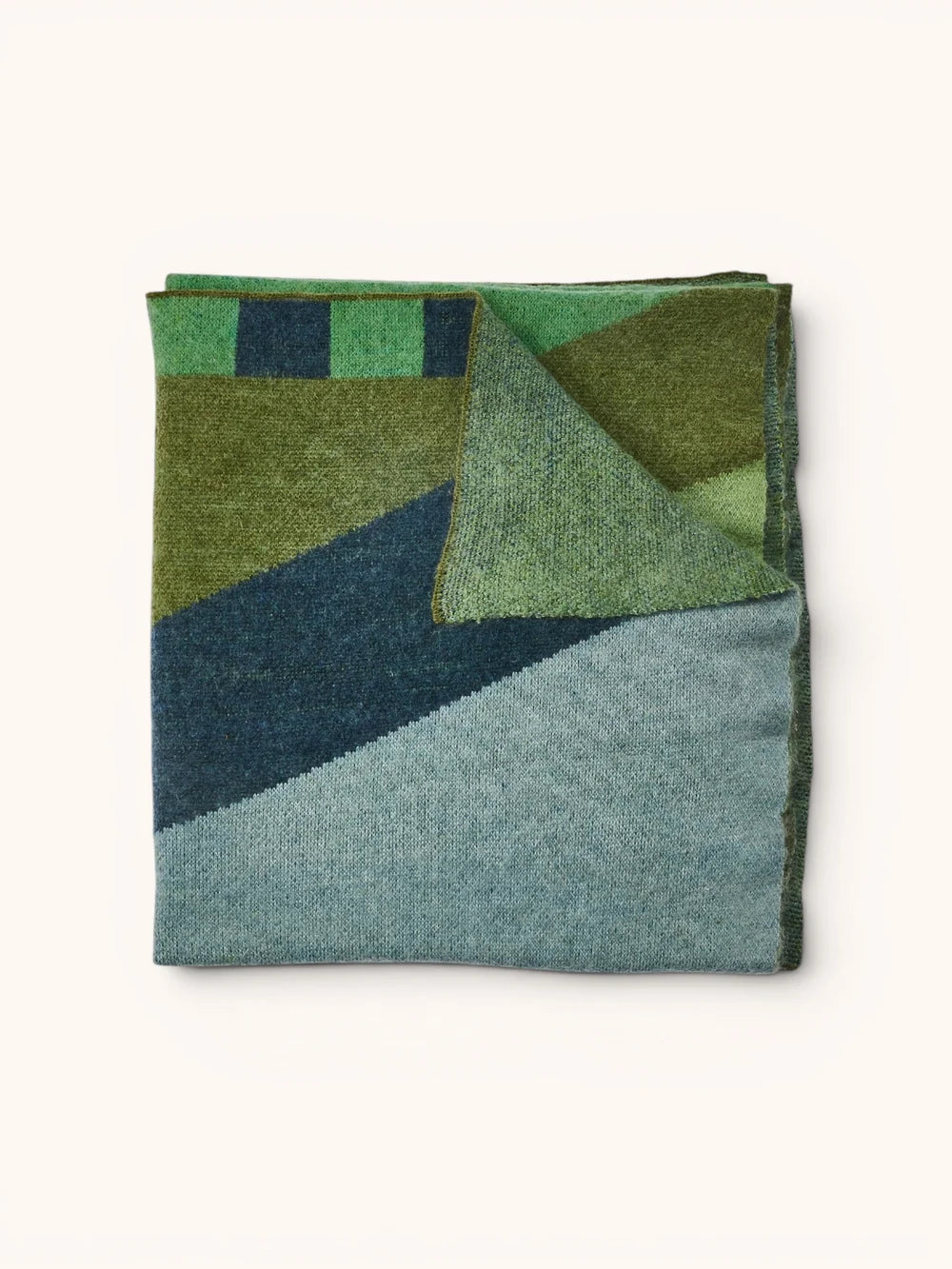 MOHAIR GEOMETRIC THROW in Green from Bonnie and Neil