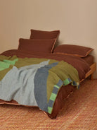 MOHAIR GEOMETRIC THROW in Green from Bonnie and Neil