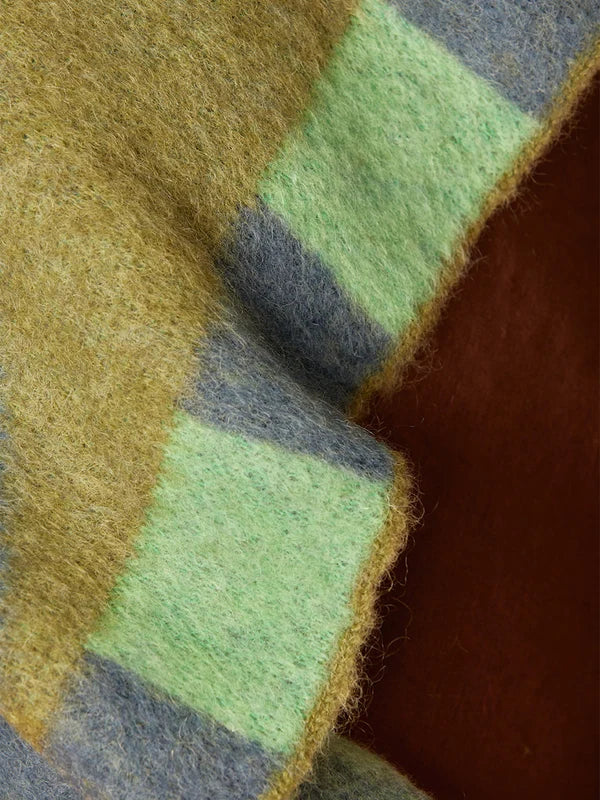 MOHAIR GEOMETRIC THROW in Green from Bonnie and Neil