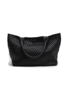 WOVEN TOTE BAG in Black by La Tribe