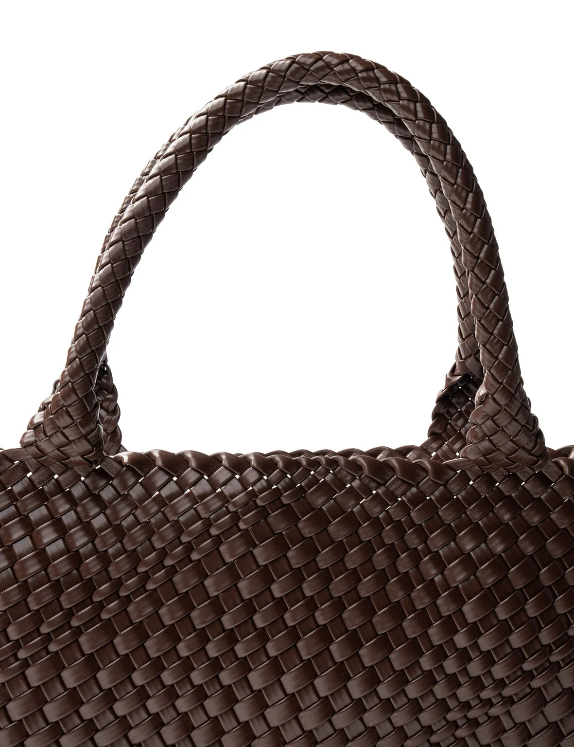 WOVEN TOTE BAG in Brown by La Tribe
