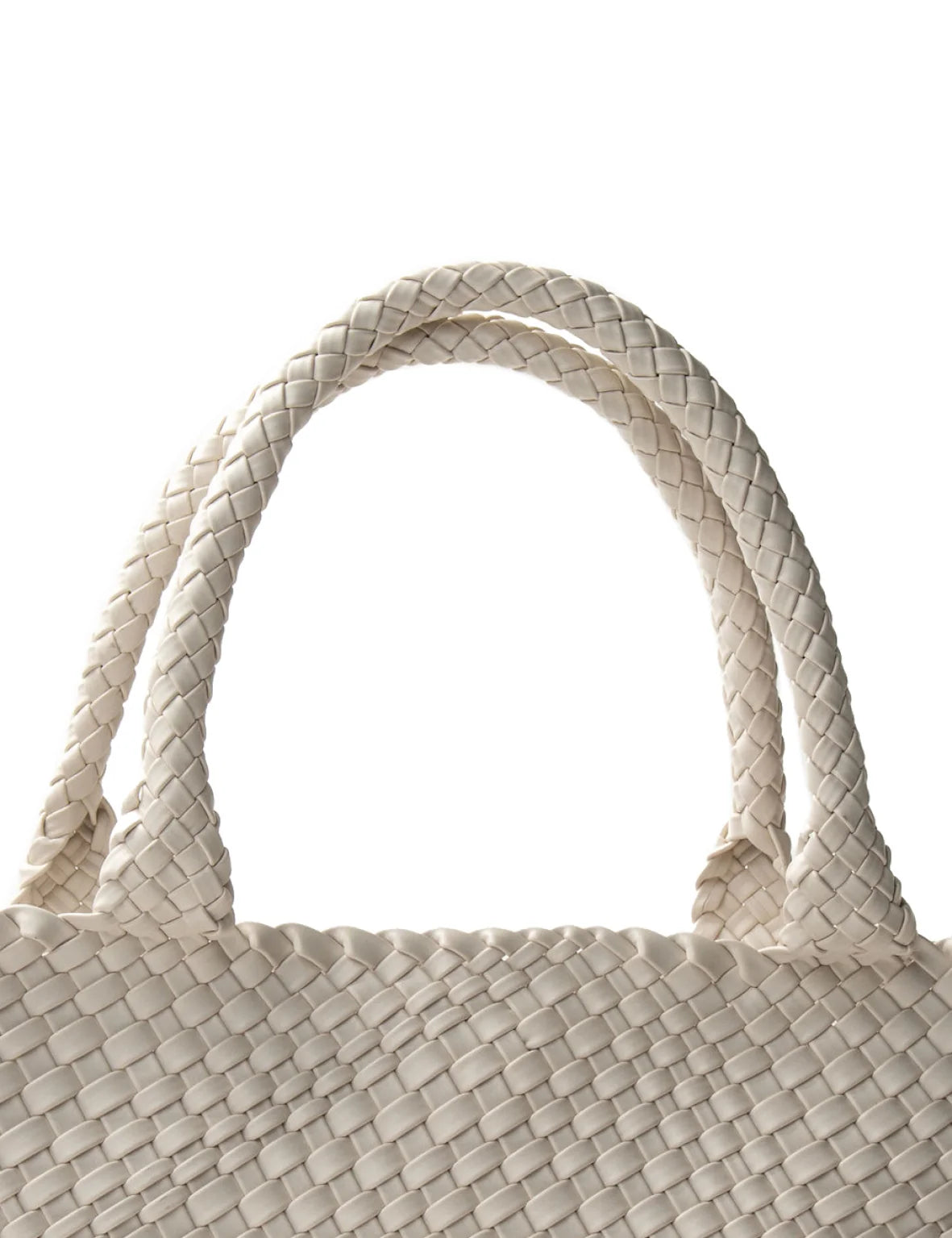 WOVEN TOTE BAG in Cream by La Tribe