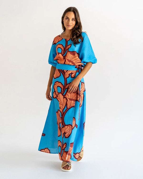 LA ROCCA WRAP SKIRT in Hibiscus by Elms and King