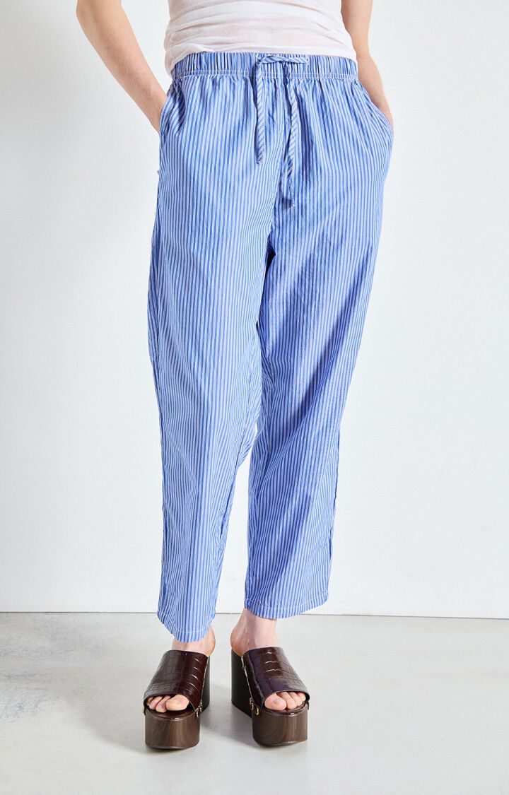 ZATYBAY TROUSERS ZAT10A in Aqua Stripes by American Vintage