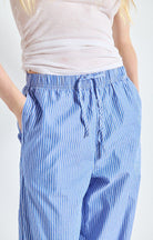 ZATYBAY TROUSERS ZAT10A in Aqua Stripes by American Vintage