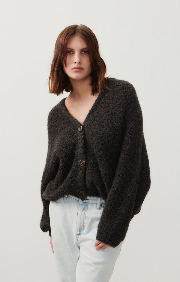 CARDIGAN ZOLLY in Charcoal Melange by American Vintage