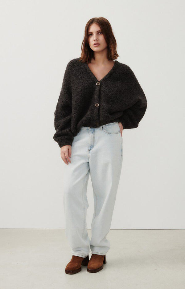 CARDIGAN ZOLLY in Charcoal Melange by American Vintage