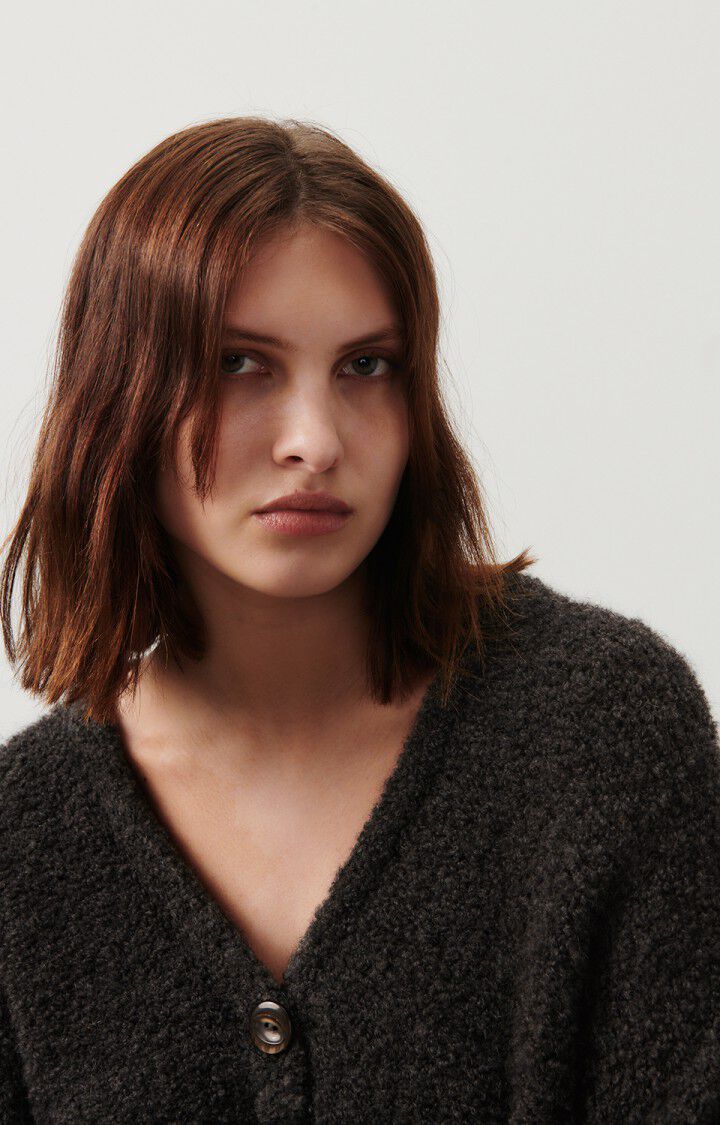CARDIGAN ZOLLY in Charcoal Melange by American Vintage