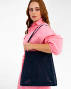 ZANZIBAR BAG in Navy Mesh by Elms and King