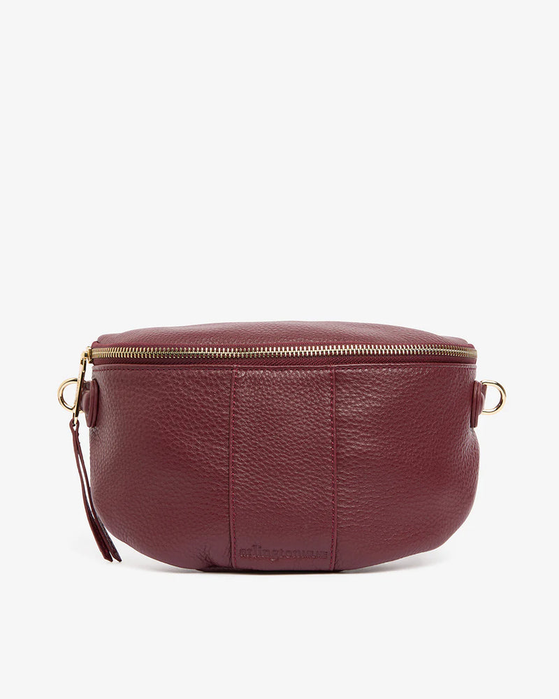 ZARA SLING BAG in Burgundy Pebble by ARLINGTON MILNE