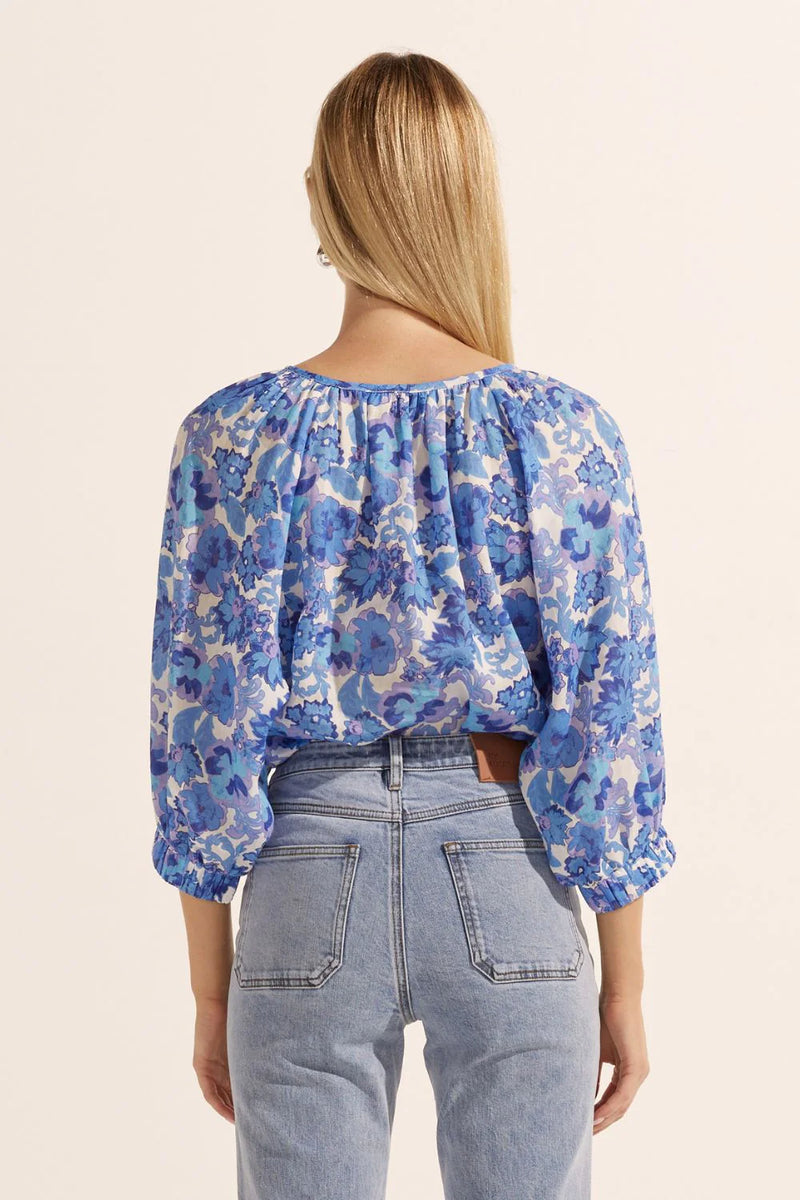 IMBUE TOP in Pacific Floral from Zoe Kratzmann