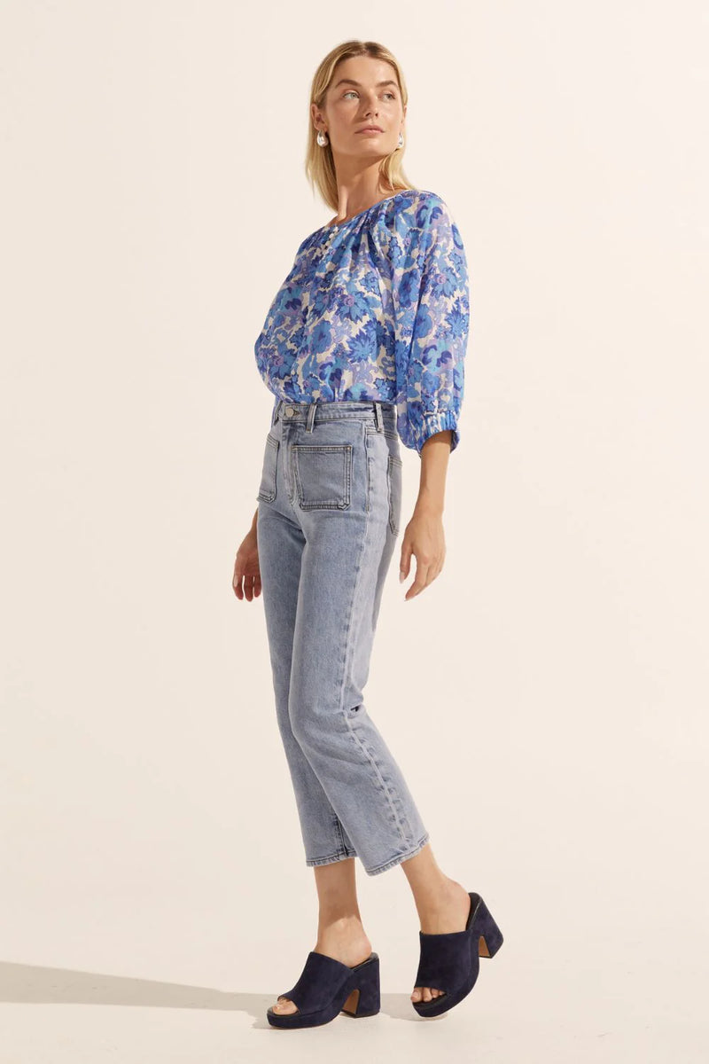 IMBUE TOP in Pacific Floral from Zoe Kratzmann