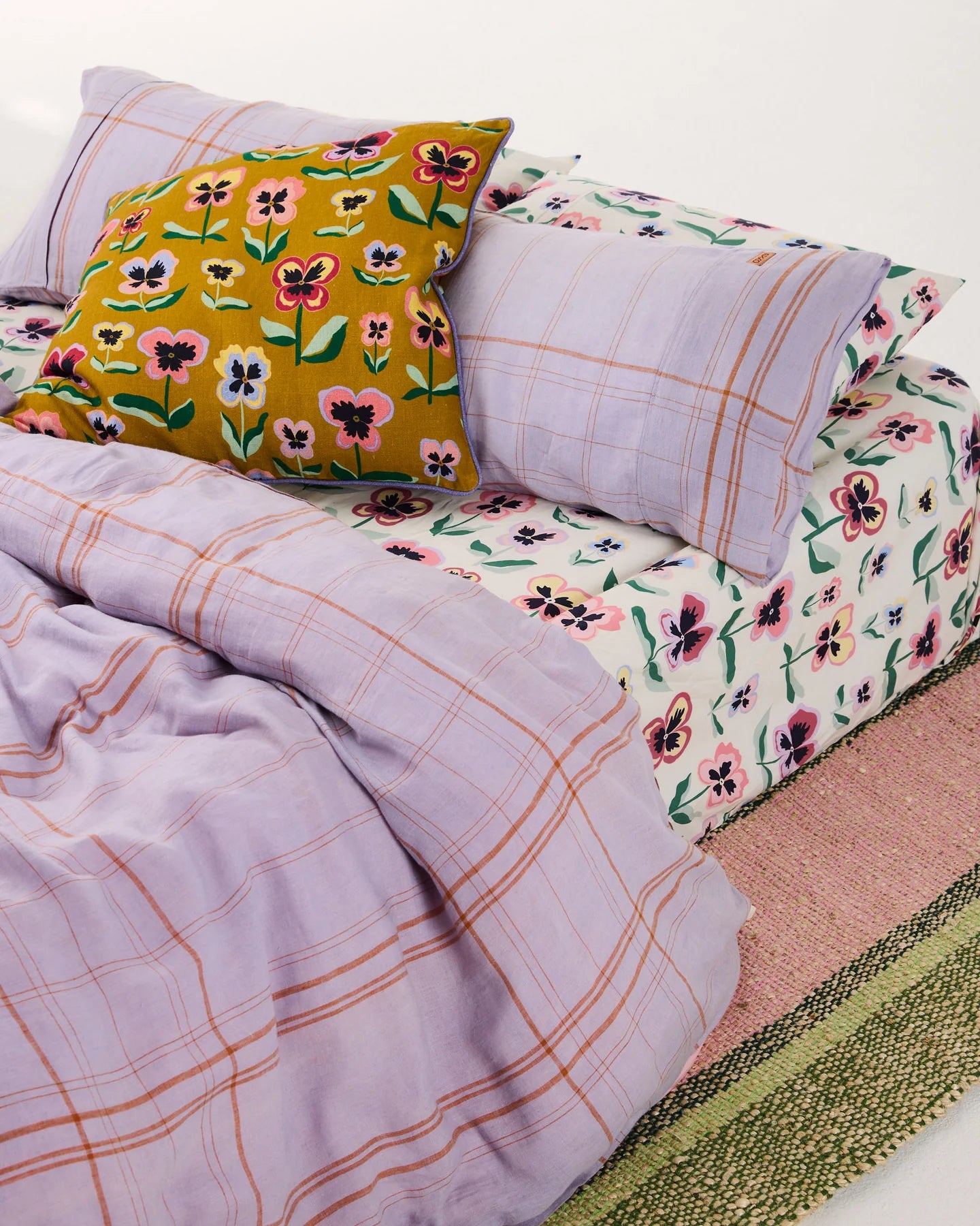UPHOLSTERY CUSHION in Pretty Pansy Gold from the amazing range of Kip & Co products