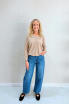 ALICIA CASHMERE KNIT TOP in Chestnut from Absolute Cashmere