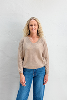 ALICIA CASHMERE KNIT TOP in Chestnut from Absolute Cashmere