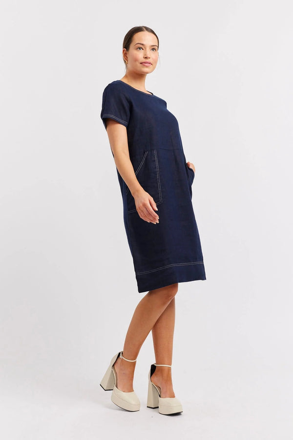Alessandra CHIARA DRESS in Navy