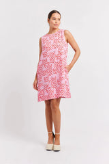 Alessandra Lenna Linen Dress in Lolly Pink Martini available 