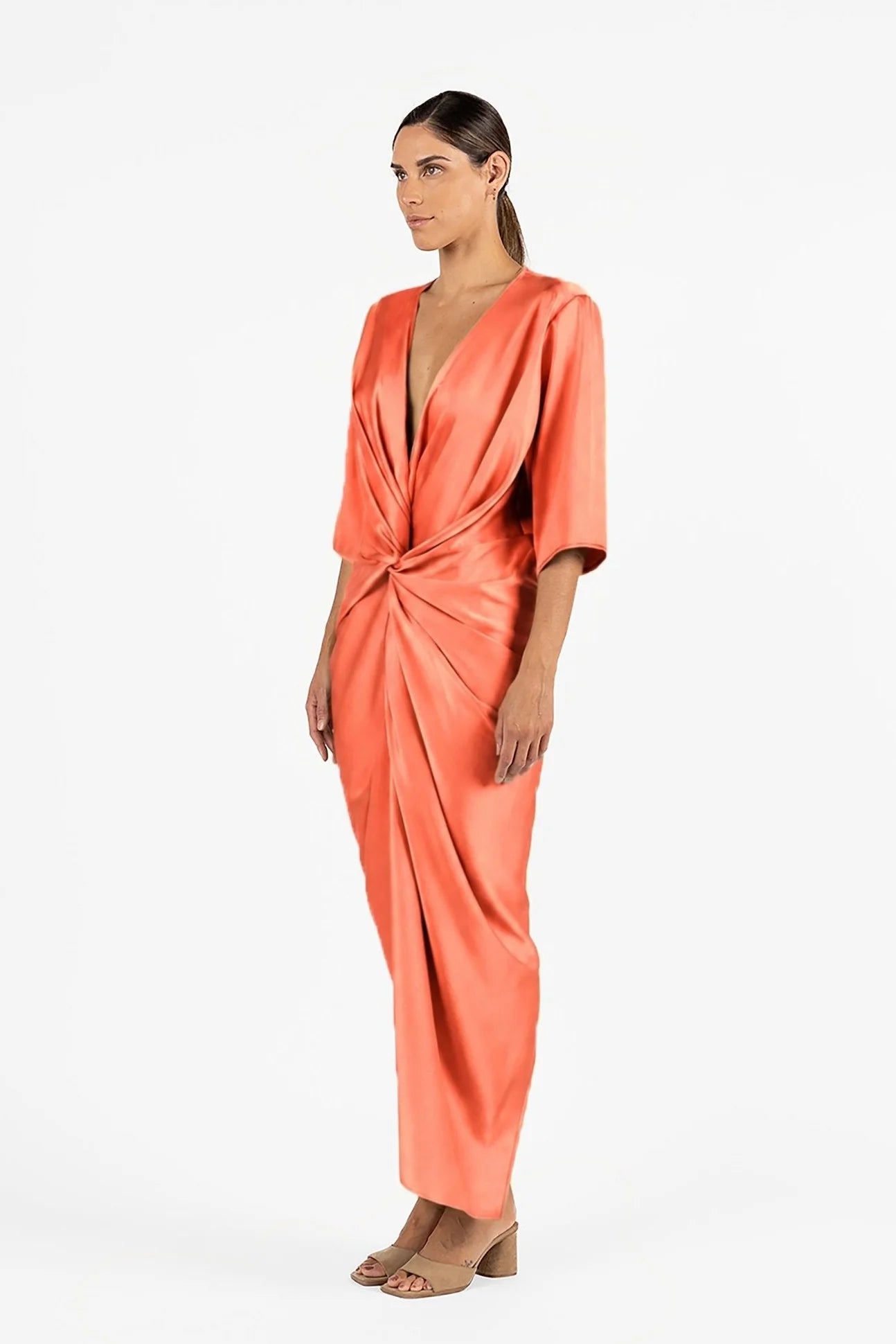 ALEX KIMONO MAXI in Clay by One Fell Swoop