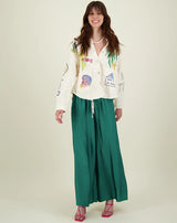 Annie Wide Leg Pant in Green by ME369