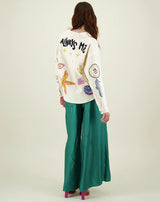 Annie Wide Leg Pant in Green by ME369