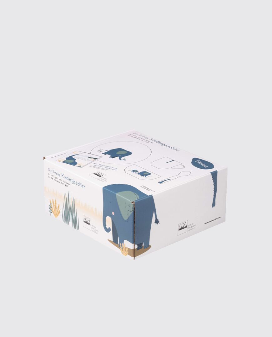 KIDS TABLEWARE SET | Emma Elephant by Papaya Homewares