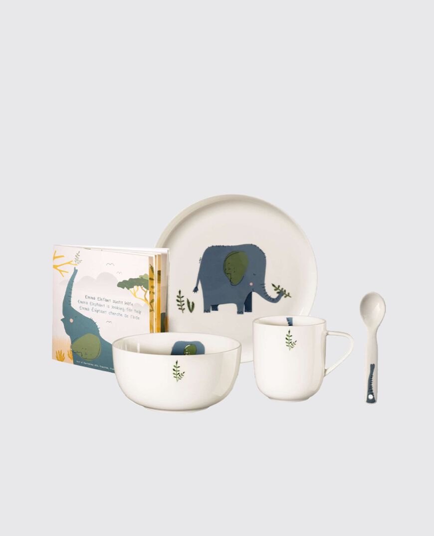 KIDS TABLEWARE SET | Emma Elephant by Papaya Homewares