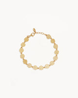 WOVEN LIGHT COIN BRACELET in Gold from By Charlotte