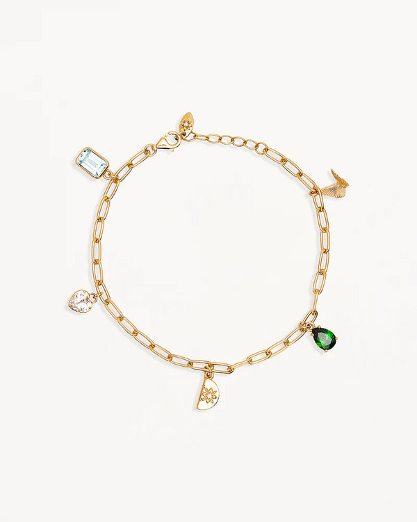 WANDERLUST CHARM BRACELET in 18k Gold Vermeil from By Charlotte