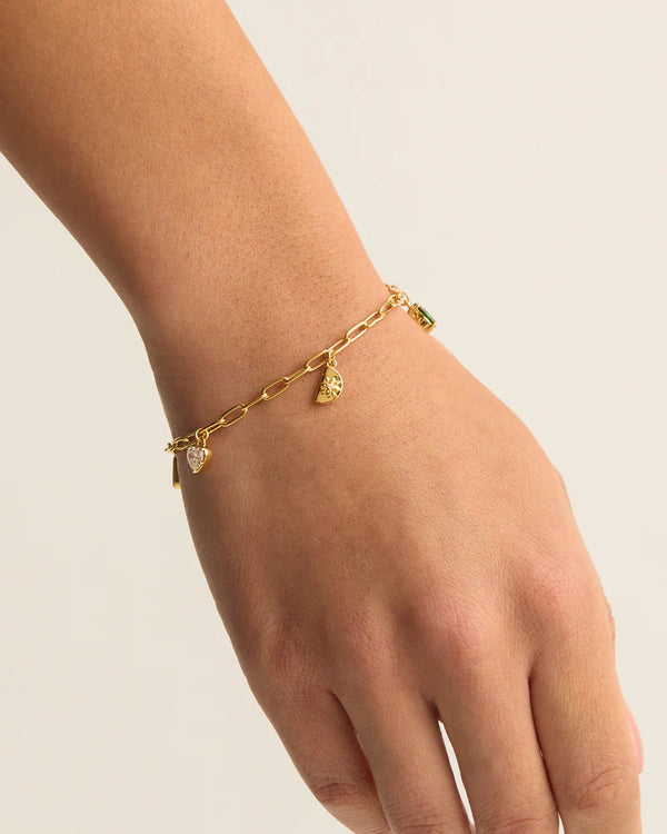 WANDERLUST CHARM BRACELET in 18k Gold Vermeil from By Charlotte