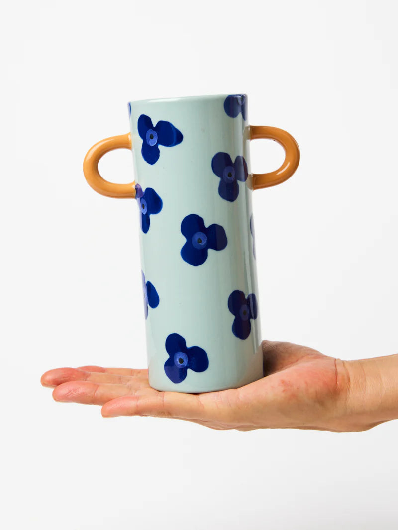 GRIFFE NAVY SKY FLORAL BUD VASE by Jones & Co