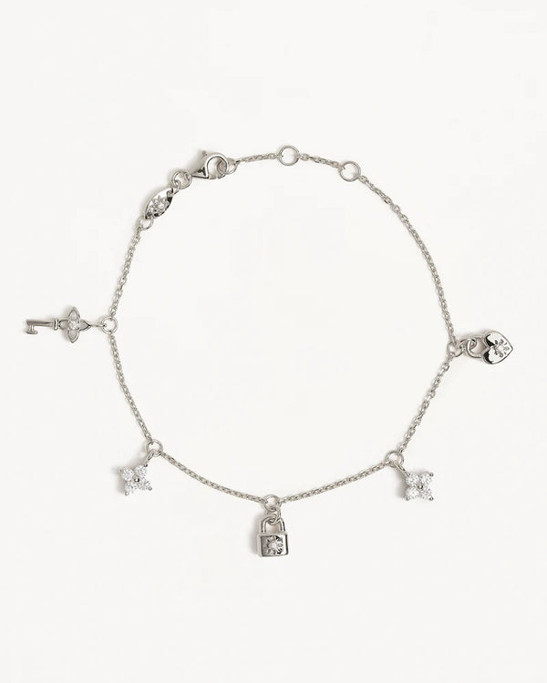 LOVE UNLOCKED CHARM BRACELET in Sterling Silver from By Charlotte