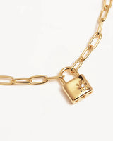 PROMISE OF US LOTUS PADLOCK BRACELET in 18k Gold Vermeil from By Charlotte