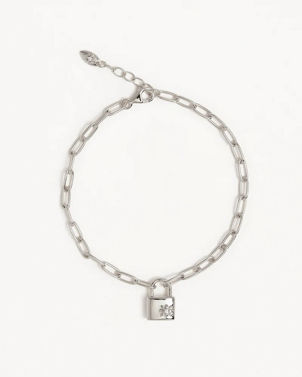 PROMISE OF US LOTUS PADLOCK BRACELET in Sterling Silver from By Charlotte