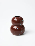 FONDA VASE in Brown Blue Dotty by Jones & Co
