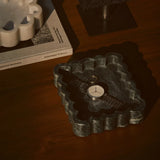 MARBLE RECTANGLE RIBBED CATCHALL in Emerald from Marmoset Found