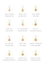 BIRTH FLOWER NECKLACE | GOLD