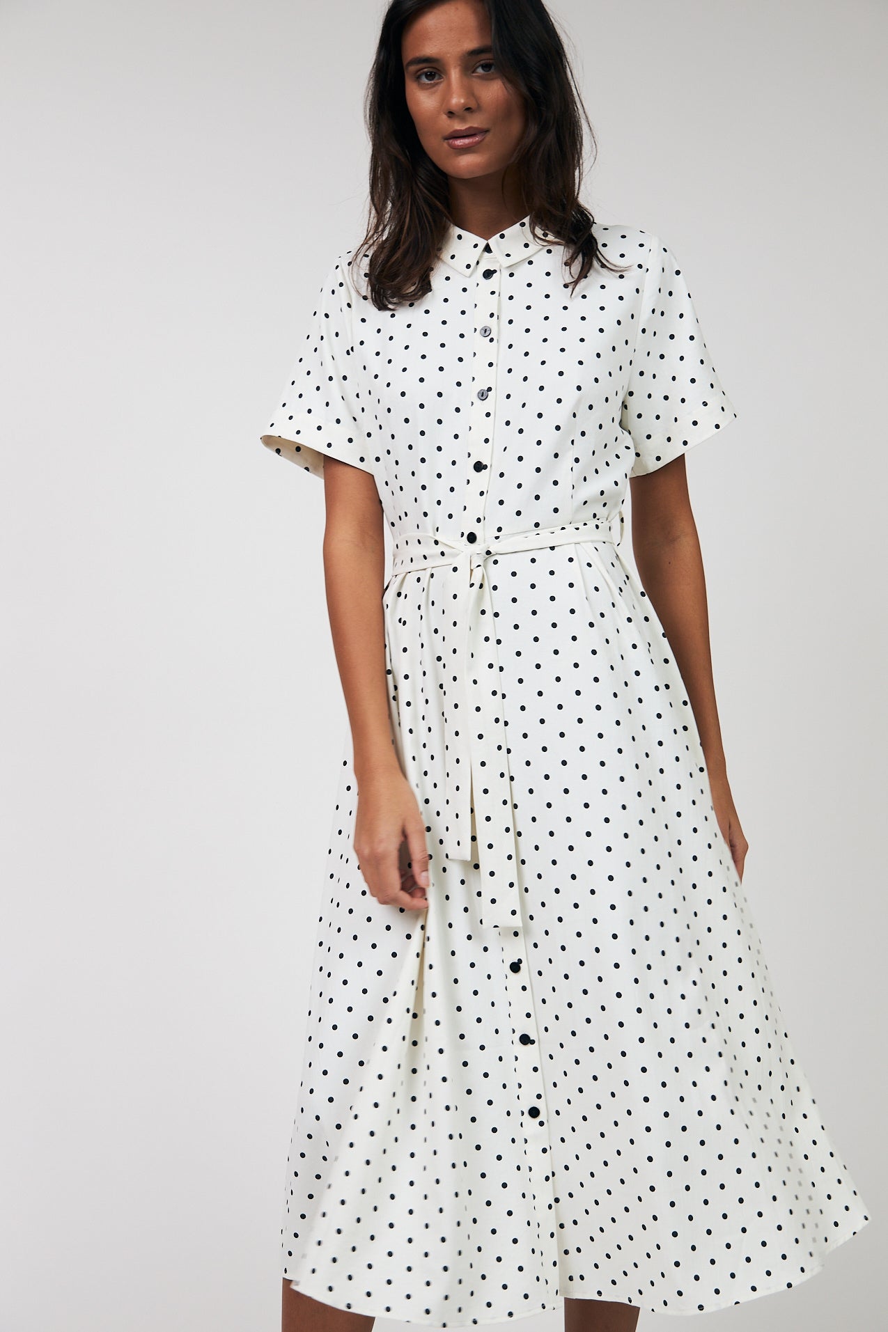 BLAKE MIDI DRESS in Dot Print by Lollys Laundry