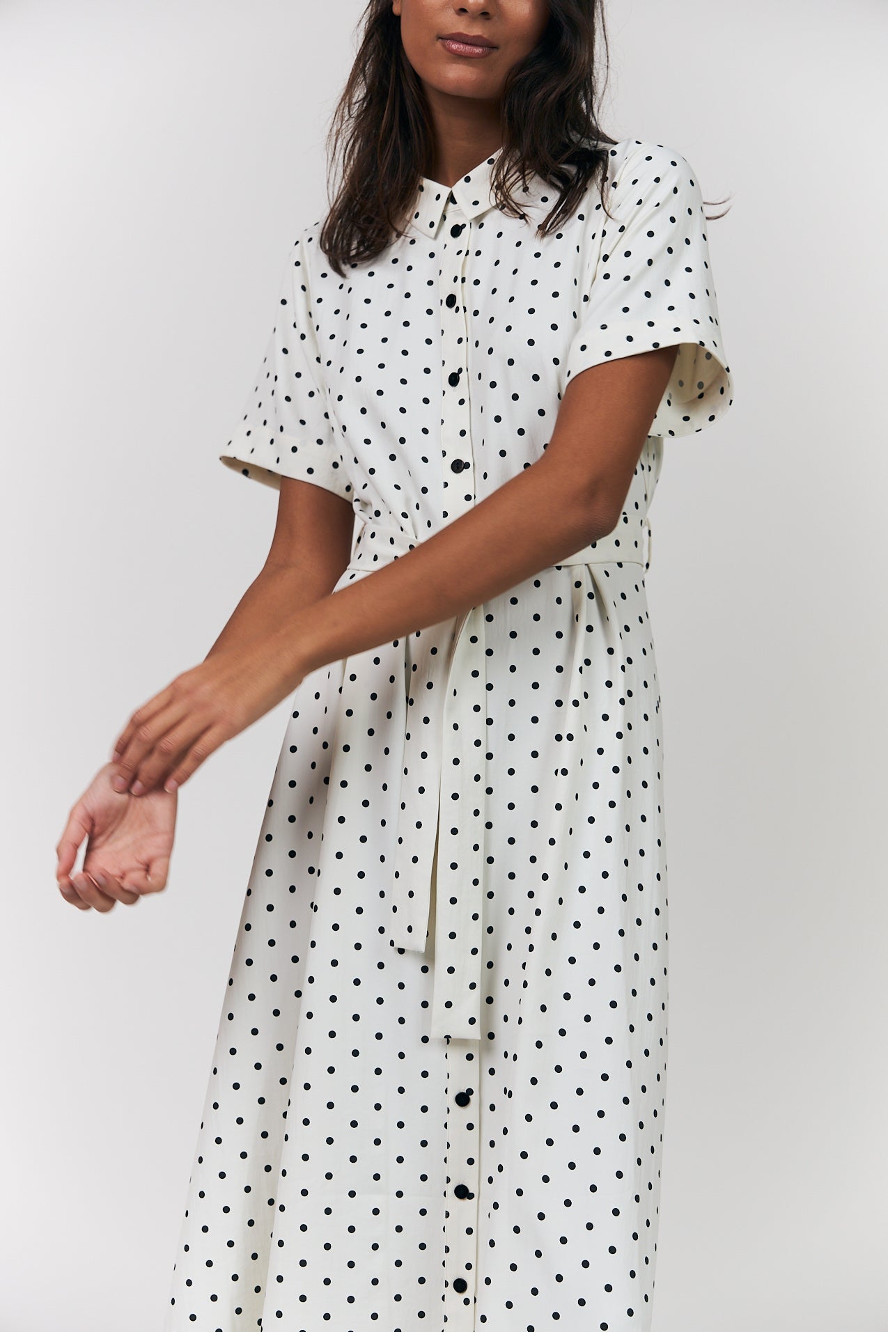 BLAKE MIDI DRESS in Dot Print by Lollys Laundry