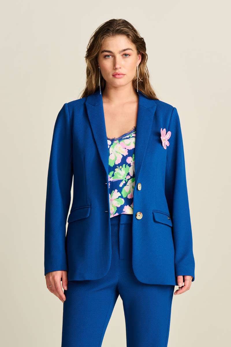 POM BLAZER in Pique Ink Blue from POM Amsterdam