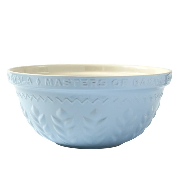 TALA STONEWARE MIXING BOWL in Pale Blue Corn Design by Tala