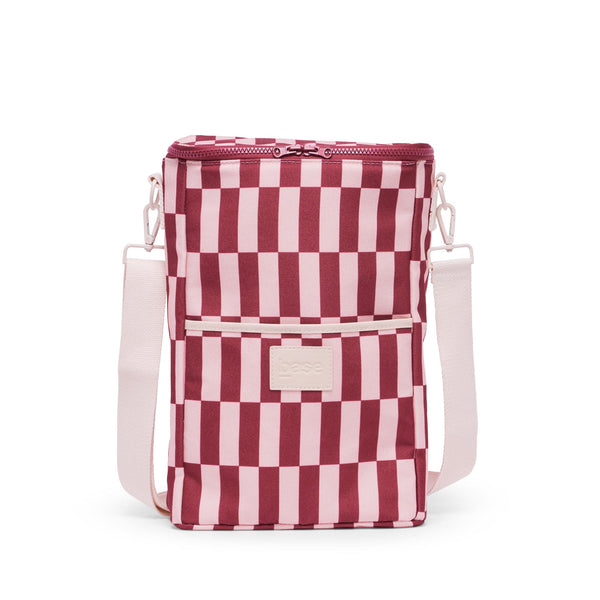 BOTTLE BASE COAST | Burgundy + Peony Check