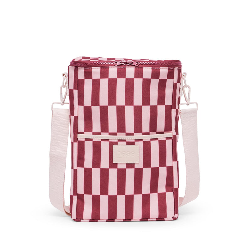 BOTTLE BASE COAST | Burgundy + Peony Check